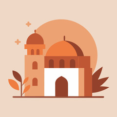 taj mahal vector background