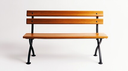 Wooden park bench