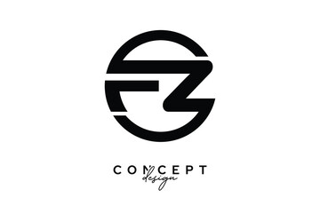 FZ Creative Circle Monogram Logo Design &ndash; Modern Branding Concept