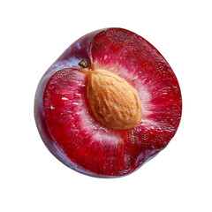 Slice of fresh Plum png