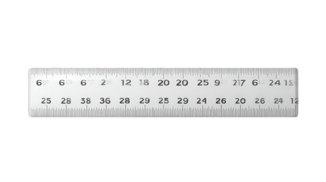 Measuring Ruler With Numerical Marks