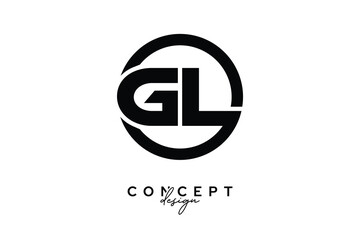 GL Creative Circle Monogram Logo Design – Modern Branding Concept