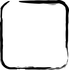 Squares drawn frames with brush and ink