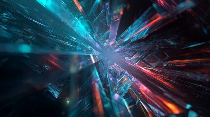 Futuristic Neon Polygon Motion Scene