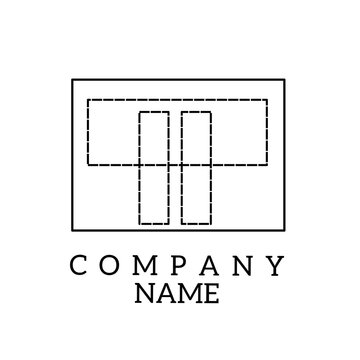 Squares means that whatever the division, the company still has one goal. Element vector. Building logo.
