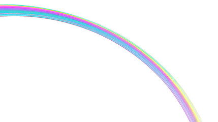 Holographic Rainbow Arc on Transparent Background