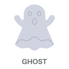 Ghost Simple Style Flat Design Vector