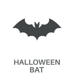 Halloween Bat Simple Style Flat Design Vector