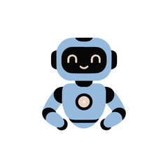 black and white robot vector illustration © Sheikh Hasinur Rahma