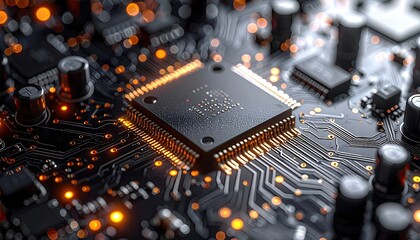 Detailed Close Up of Miniature Robotic Module With Sharp Focus and Soft Lighting