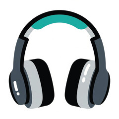 Headphones Illustration Modern Minimalist Audio Device