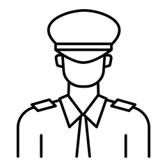 pilot line icon with editable stroke