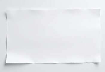 Clean white square sheet of paper, texture visible, message, craft