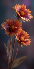 Vibrant Orange Flowers in Bloom Displaying Delicate Petals and Rich Colors Against a Soft Focus Background