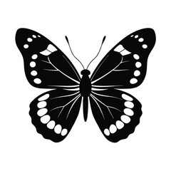 Red Admiral Butterfly Silhouette