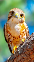 Juvenile Australian Goshawk Perched on Branch
