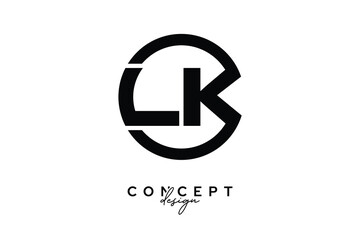 LK Creative Circle Monogram Logo Design – Modern Branding Concept