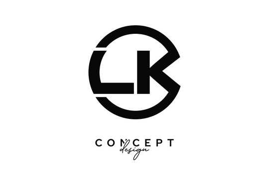 LK Creative Circle Monogram Logo Design &ndash; Modern Branding Concept