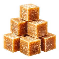Stack of caramel-colored cubes