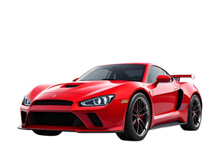 Red sports car isolated transparent PNG