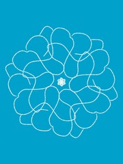 美しい花の背景、イラスト