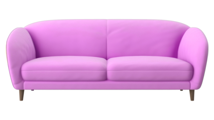 purple sofa isolated on white