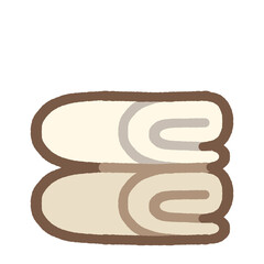シンプルでかわいいベビーバスタオルのアイコンイラスト素材