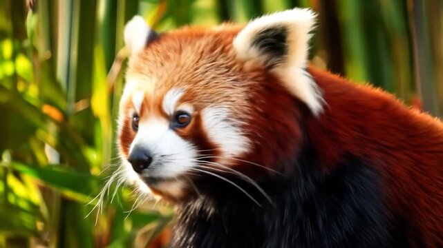red panda in the zoo