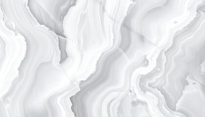 Fototapeta premium Elegant light grey & white swirled marble texture, with flowing, organic patterns