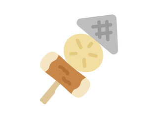 おでん串のアイコンのイラスト