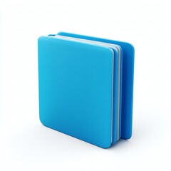 blue folder 3d icon illustration	