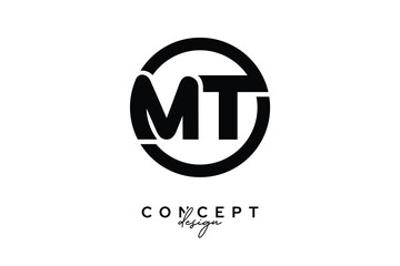 MT Creative Circle Monogram Logo Design – Modern Branding Concept