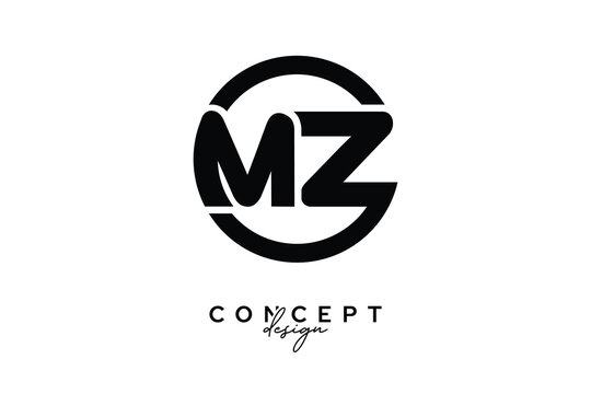 MZ Creative Circle Monogram Logo Design &ndash; Modern Branding Concept