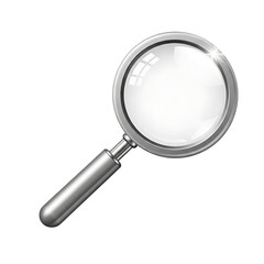magnifying glass 3d unique stylish playful icon isolated on transparent background png for search and analysis design