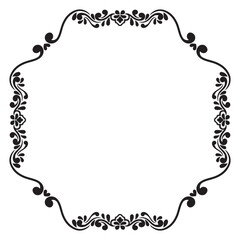illustration art hand drawn black and white engraving frame decoration 
