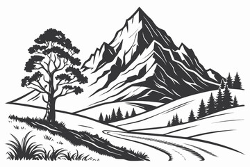 Fototapeta premium forest and mountains