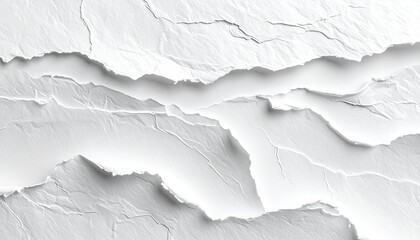 Abstract texture of torn white paper with shadows and variations