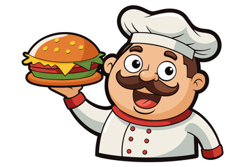 cartoon chef with bread