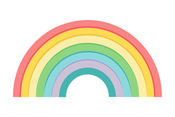 rainbow on a blue background