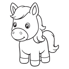 illustratio n art hand drwan line art unicorn for colloring book sticker design