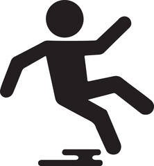 Falling Down Stair Icon with Long Shadow