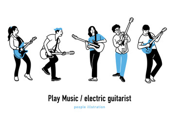 Electric guitar players.