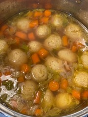 Matzo Ball Soup in a Pot