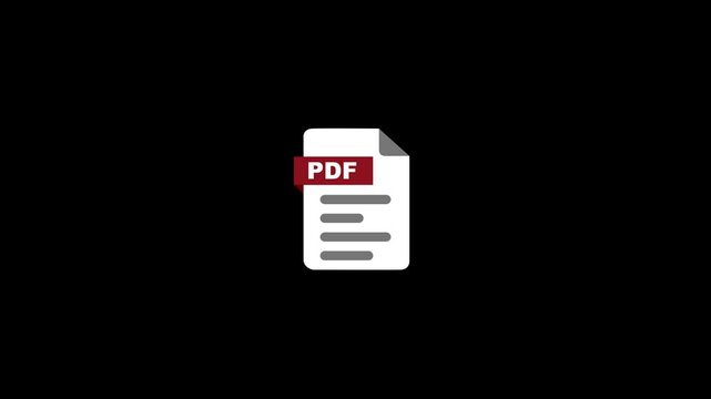 White Document Icon with PDF Label on Black Background pdf file pdf icon