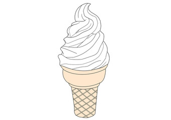 vanilla ice cream cone