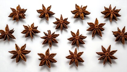 Star anise spice pattern