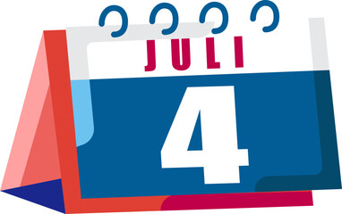 Made in uk a patriotic july 4th calendar perfect for celebrating independence day vector icon.