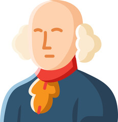 Made in uk a Of george washington the first us president vector icon.