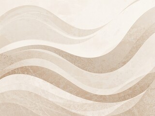Elegant Abstract Beige Wave Background with Smooth Curves and Tactile Texture