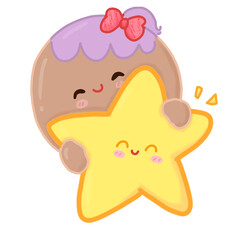 Cute Gingerbread Christmas PNG.